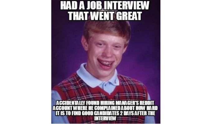 Not getting the job